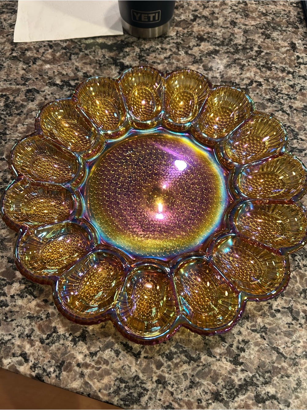Vintage Deviled Egg Dish - Picture 6 of 6
